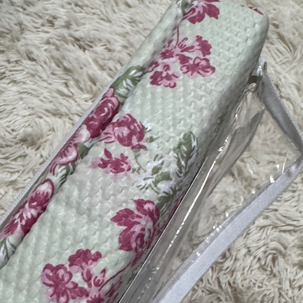 πHPπ Shabby Chic Rose Pattern King Bedspread π Green & Pink - Picture 6 of 12